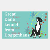 Grote Deense puppies te koop Rechthoekige Sticker (Voorkant)