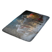 Grote Deense sneeuwslee Kerstdecoratie Badmat (Gekanteld)