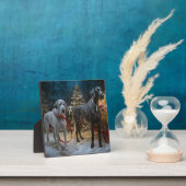 Grote Deense sneeuwslee Kerstdecoratie Fotoplaat (Insitu)