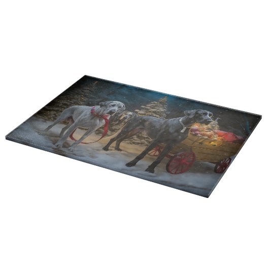 Grote Deense sneeuwslee Kerstdecoratie Snijplank (Hoek)