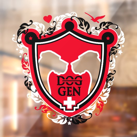 Grote Deense Sticker / Cling (Vel 2)