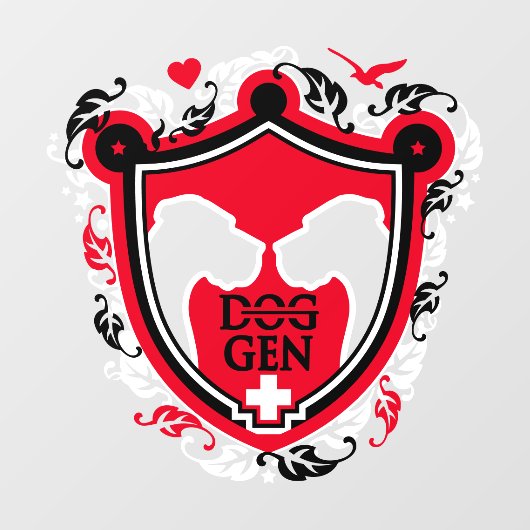 Grote Deense Sticker / Cling (Vel)