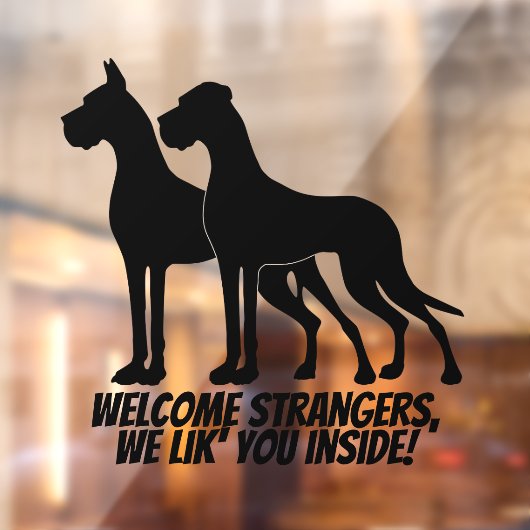 Grote Deense Sticker / Cling (Vel 2)