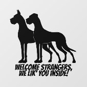 Grote Deense Sticker / Cling (Vel)