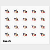 Grote Deense vlag Ronde Sticker (Vel)