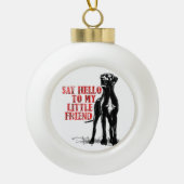 Grote Deense vrienden Keramische Bal Ornament (Voorkant)