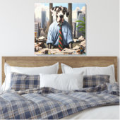 Grote Deense zakenman in Kantoor Canvas Afdruk (Insitu (Slaapkamer))