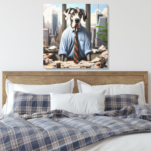 Grote Deense zakenman in Kantoor Canvas Afdruk (Insitu (Slaapkamer))