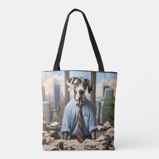Grote Deense zakenman in Kantoor Tote Bag (Achterkant)