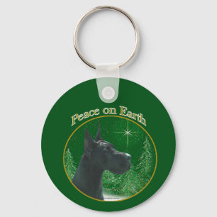 Grote Deense (zwarte) Peace Sleutelhanger