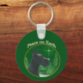 Grote Deense (zwarte) Peace Sleutelhanger (Voorkant)