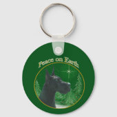 Grote Deense (zwarte) Peace Sleutelhanger (Achterkant)