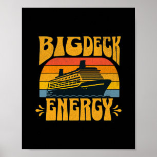 Grote dek energie grappige cruiseschip reis vakant poster
