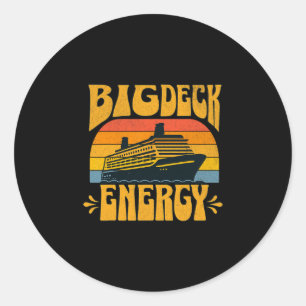 Grote dek energie grappige cruiseschip reis vakant ronde sticker