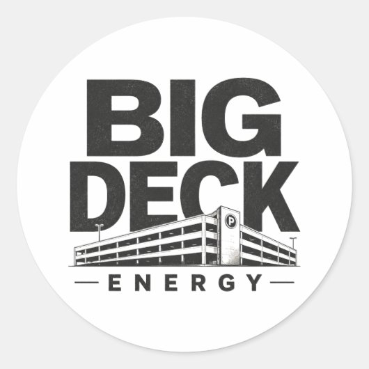 Grote Dek Energie Ronde Sticker (Voorkant)
