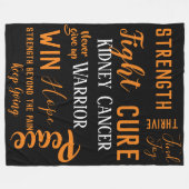 Grote deken van Kidney Cancer Warrior (Voorkant (Horizontaal))