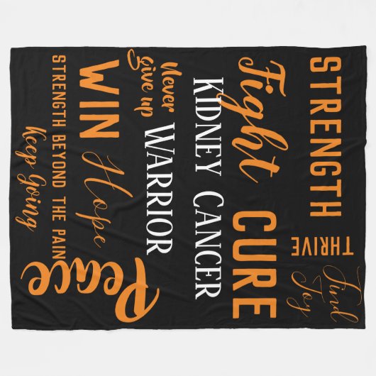 Grote deken van Kidney Cancer Warrior (Voorkant (Horizontaal))