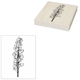 Grote delfinium Larkspur Tall Long Floral Rubberstempel