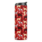 Grote Denen Harlequin, Fawn, Black Great Dane Ther Thermosbeker (Gedraaid links)