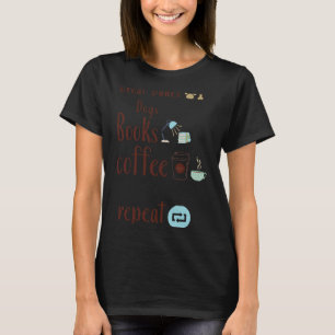 Grote Denen Honden Boeken en Koffie Belangrijkste  T-shirt