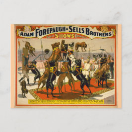 Grote Denen/Honden Circus Poster Briefkaart
