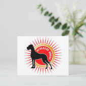 Grote Denen in zwart, rood, goud Briefkaart (Staand voorkant)