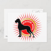 Grote Denen in zwart, rood, goud Briefkaart (Voorkant / Achterkant)