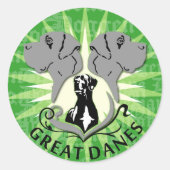 Grote Denen Sticker (klein) (Voorkant)