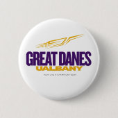 Grote Denen UAlbany - College Baseball Spirit Ronde Button 5,7 Cm (Voorkant)