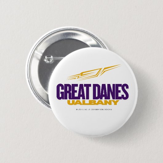 Grote Denen UAlbany - College Baseball Spirit Ronde Button 5,7 Cm (Voorkant /achterkant)