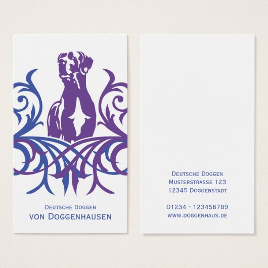 Grote Denen Visitekaartje (Voorkant /achterkant)