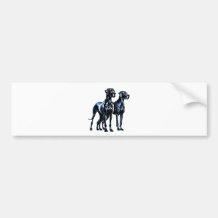 Grote Denen Waterverf Bumpersticker