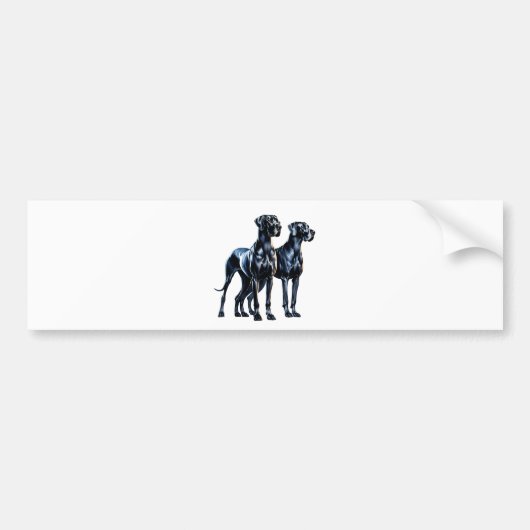 Grote Denen Waterverf Bumpersticker (Voorkant)