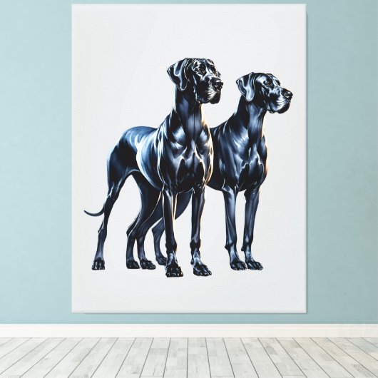 Grote Denen Waterverf Canvas Afdruk (Insitu (Houten vloer))