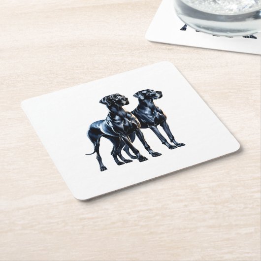 Grote Denen Waterverf Kartonnen Onderzetters (Schuin)