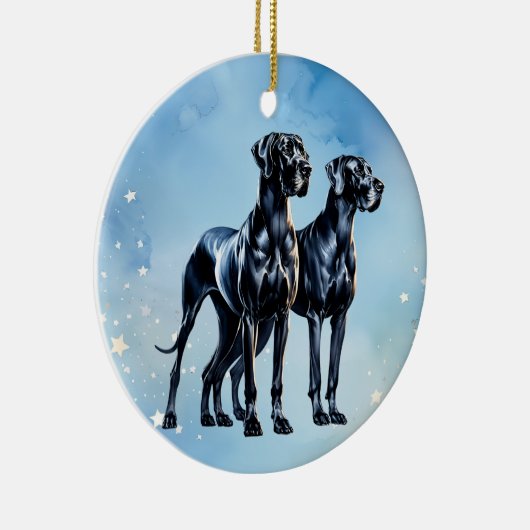 Grote Denen Waterverf Keramisch Ornament (Rechts)