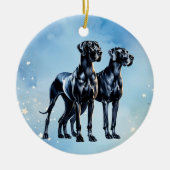 Grote Denen Waterverf Keramisch Ornament (Voorkant)