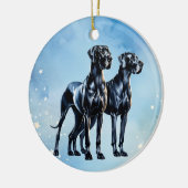 Grote Denen Waterverf Keramisch Ornament (Links)