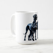 Grote Denen Waterverf Koffiemok (Voorkant links)