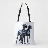 Grote Denen Waterverf Tote Bag (Voorkant)