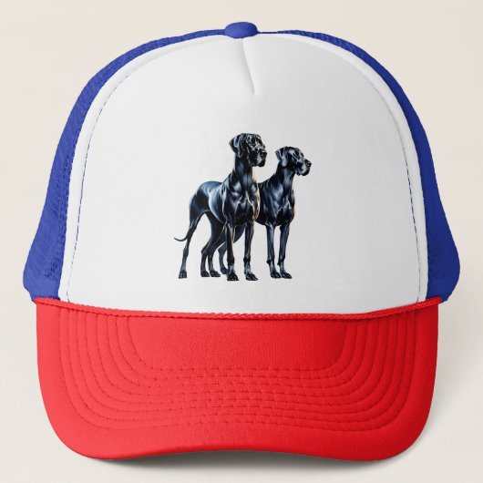 Grote Denen Waterverf Trucker Pet (Voorkant)