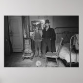 Grote Depressie-slaapkamer, 1930 Poster (Voorkant)