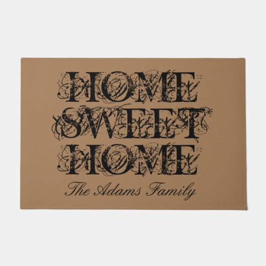 Grote deurmat met eigen naam Home Sweet Home (Voorkant)