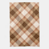 Grote diagonale plaagbruin, beige, koper en tan theedoek (Verticaal)