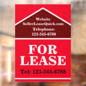 GROTE DICKE TE HUUR BORD Real Estate Raamsticker (Vel 2)