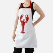 Grote diepe rode kreeft op wit schort (Insitu)