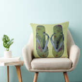 Grote digitale Teenslippers Groen en Blauw Kussen (Stoel)
