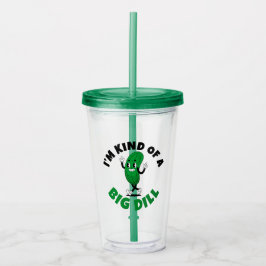 Grote Dill Pickle Grappige Opmerking Acryl Drinkbeker