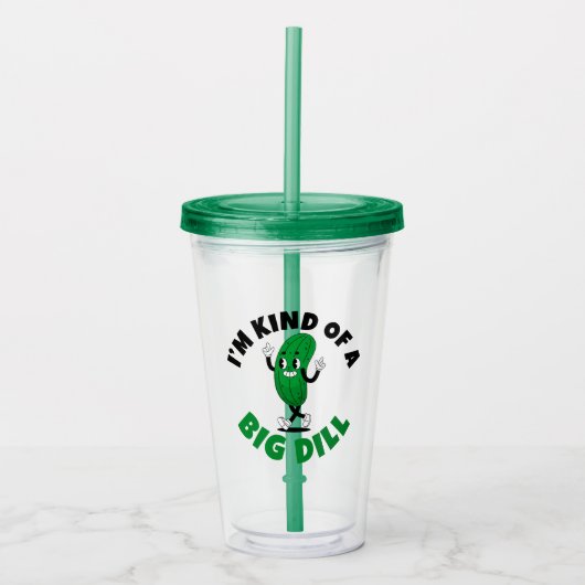 Grote Dill Pickle Grappige Opmerking Acryl Drinkbeker (Voorkant)