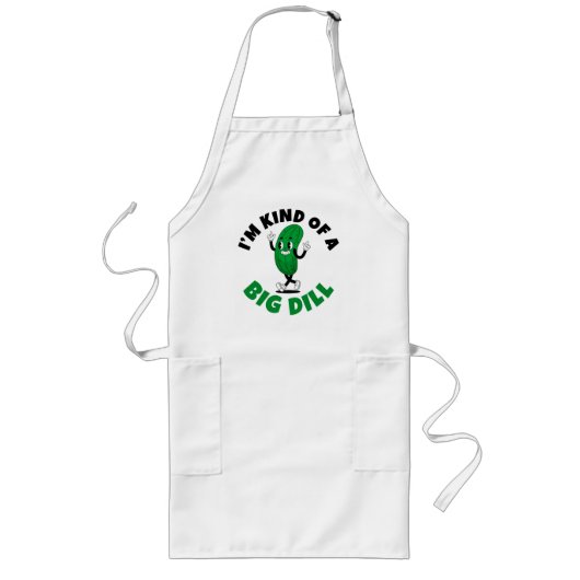 Grote Dill Pickle Pun Dames Basic T-Shirt Lang Schort (Voorkant)